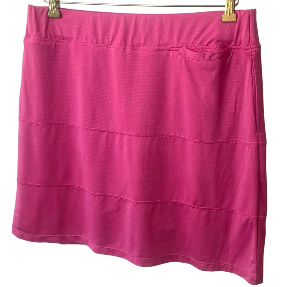 Court‎ Haley Tiered Mesh Pink Skort Athletic Tennis Golf Feminine Preppy L